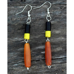 Traditional original stone string earring 